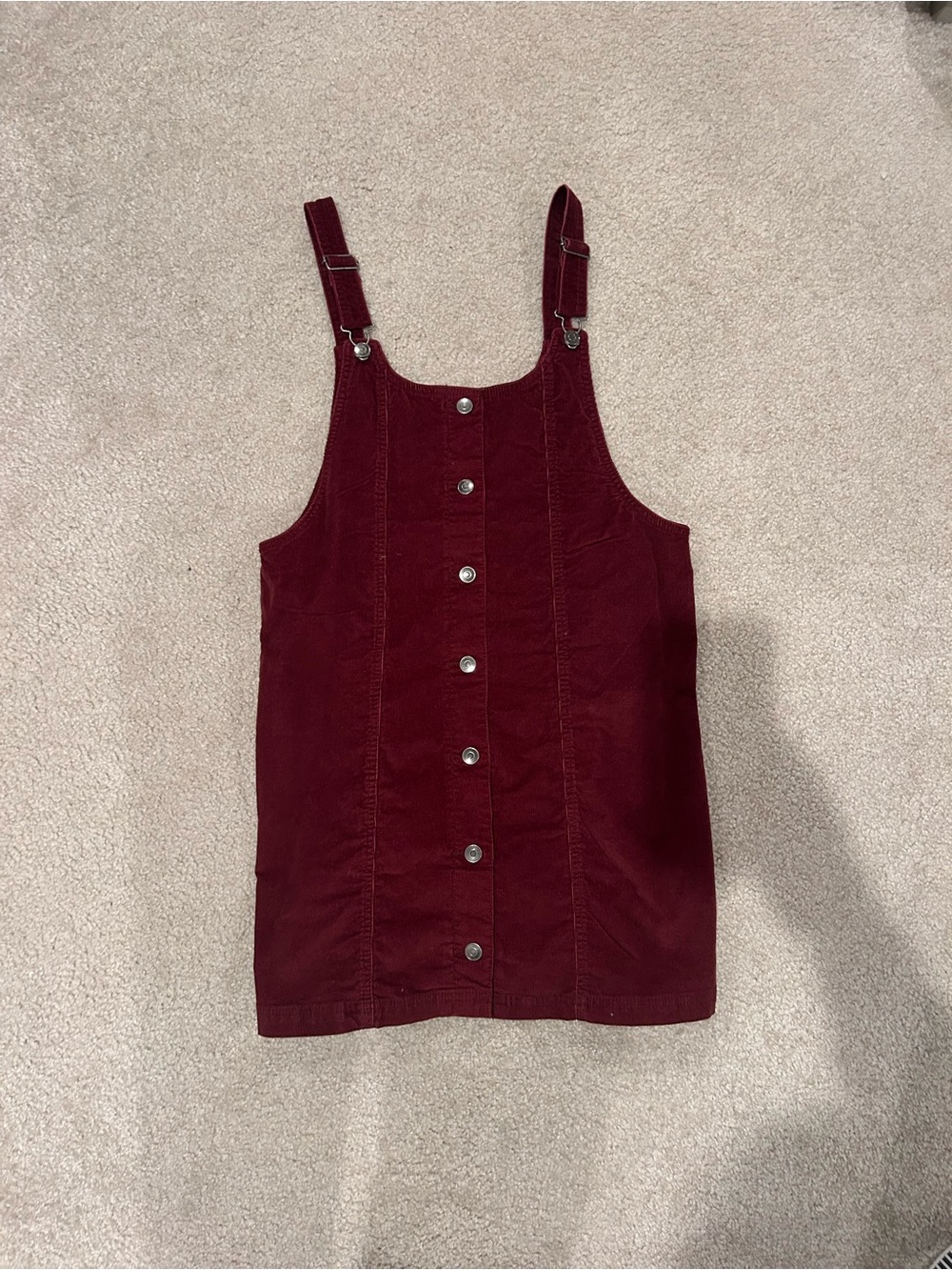 Celebrity Pink Burgundy Button-Front Pinafore Tunic